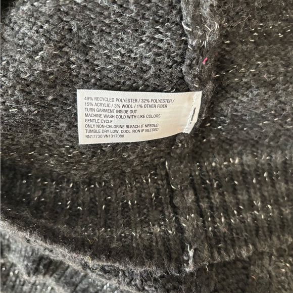 Knox Rose Mock Turtleneck Relaxed Fit Sweater Charcoal Black Size M - Picture 4 of 6